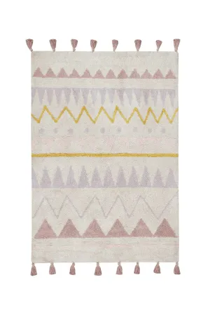 WASHABLE AREA RUG AZTECA VINTAGE NUDE