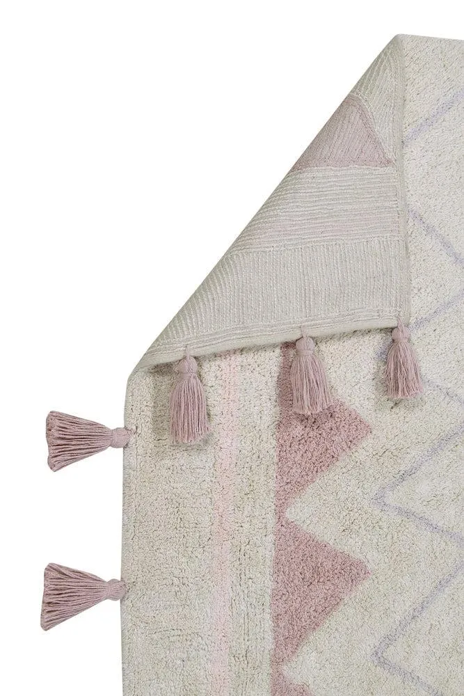 WASHABLE AREA RUG AZTECA VINTAGE NUDE