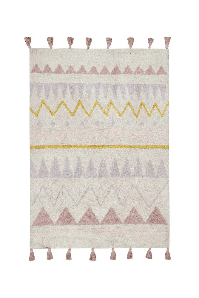 WASHABLE AREA RUG AZTECA VINTAGE NUDE