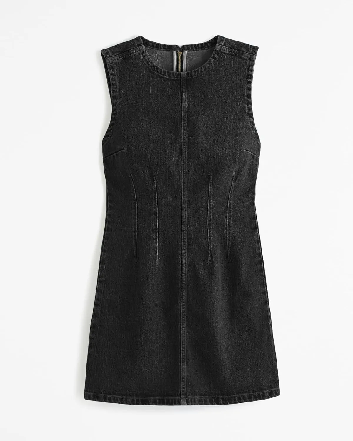 Wenrine Womens Denim Mini Dress Casual Sleeveless Crewneck Summer Jean Tank Dresses