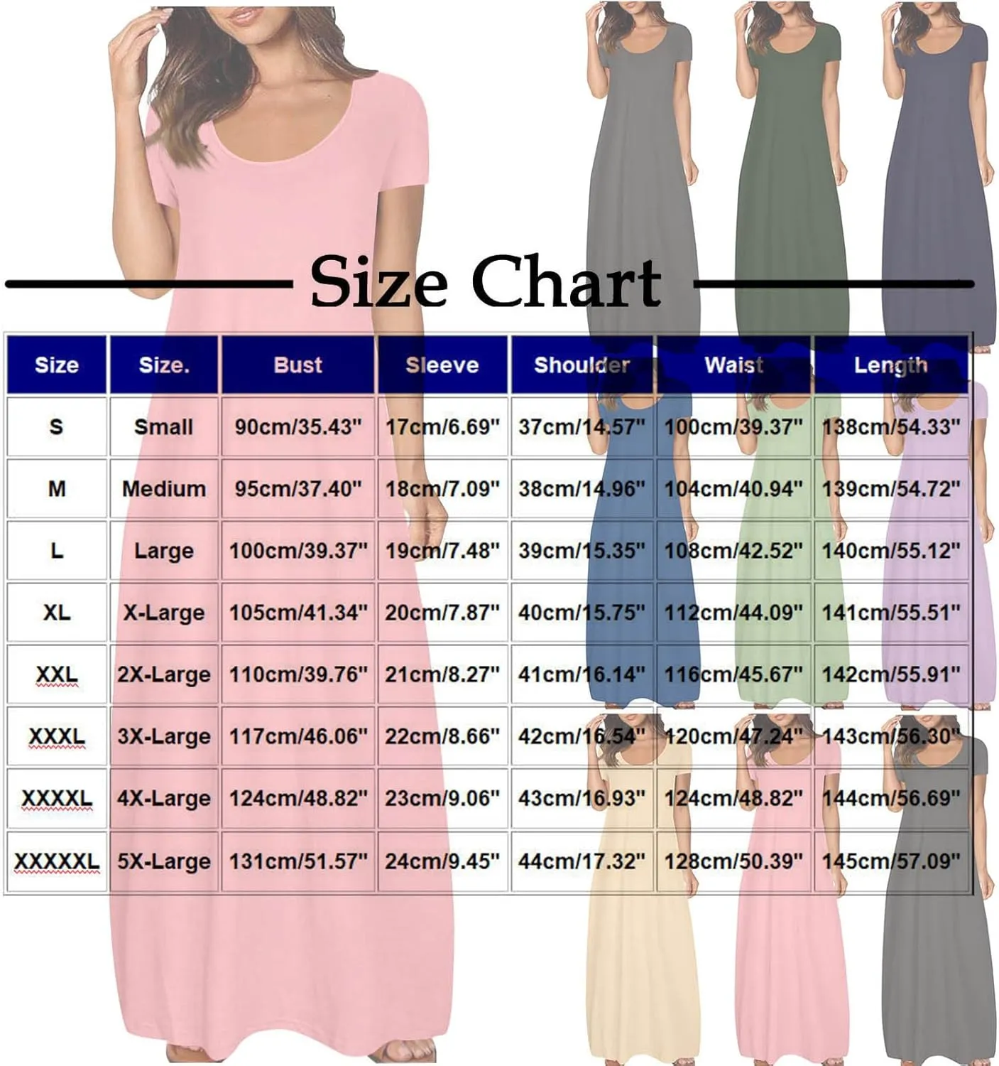 Women Boho Summer Maxi Dress 2025 Short Sleeve Casual Long Dresses Plain Crew Neck Beach Vacation A Line Sundress