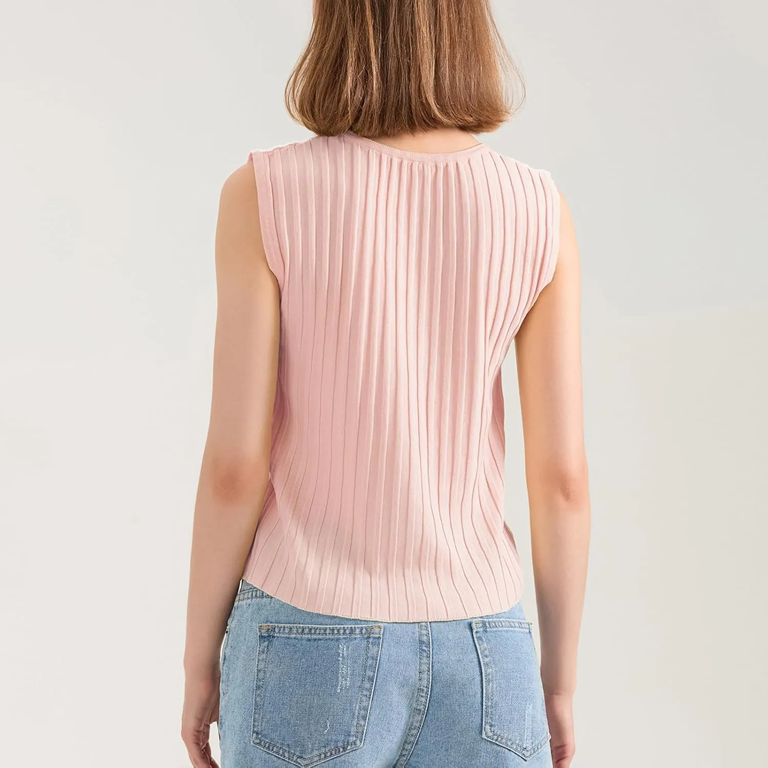 Women Button Up Vest Tank Top Ribbed Knit Sleeveless Slim Fit Shirt Summer Y2k Dressy Going Out Tops