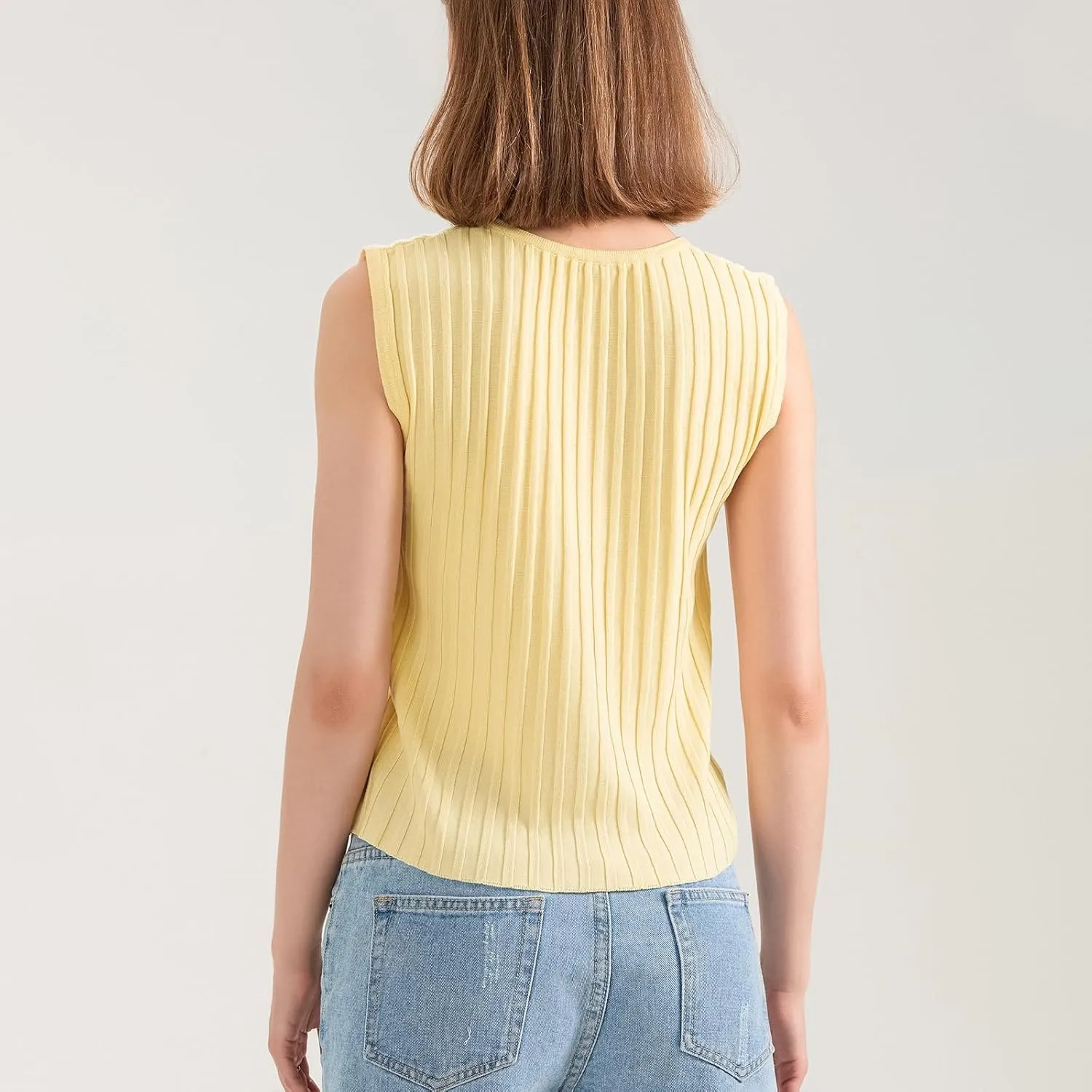 Women Button Up Vest Tank Top Ribbed Knit Sleeveless Slim Fit Shirt Summer Y2k Dressy Going Out Tops