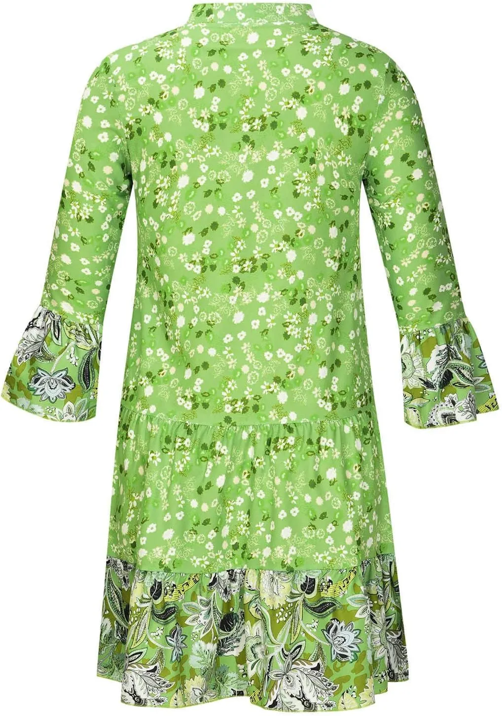 Womens Bohemian Dress Sexy Long Sleeve Mini Fall Dresses Fashion V Neck Long Sleeve Ruffle Pullover Floral 2024