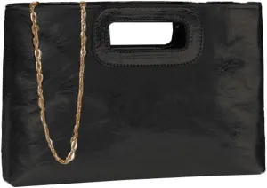 Womens Clutch Purse Soft Leather Evening Bag Formal Handbag Crossbody Bag Wedding Party Bridal Purse with Chain