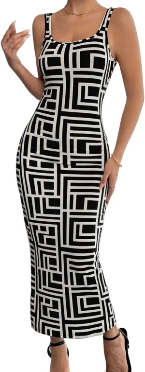 Women's Sexy Bodycon Dress Long Maxi Tank Dresses Beach Sundresses