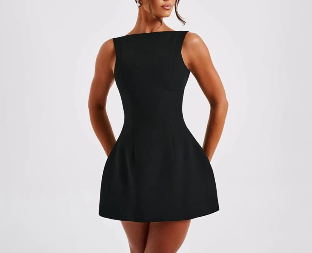 Women's Sexy Casual Sleeveless Summer Dress Party Club Mini Tank Dresses Sundress Basic Fitted Dress