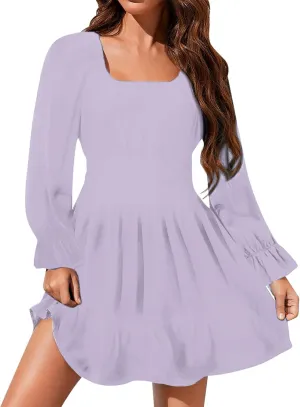 Women's Spring Dresses Floral Printed Boho Midi Dresses Summer Swing Wrap V-Neck Short Sleeve Irregular Hem Holiday Dress