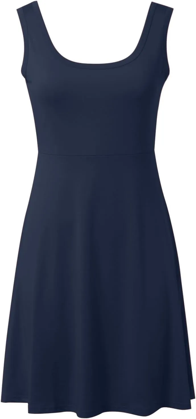 Women's Summer Beach Mini Dress Sleeveless Rockabilly Casual Dress Skater 2025 Trenty Tank Dresses