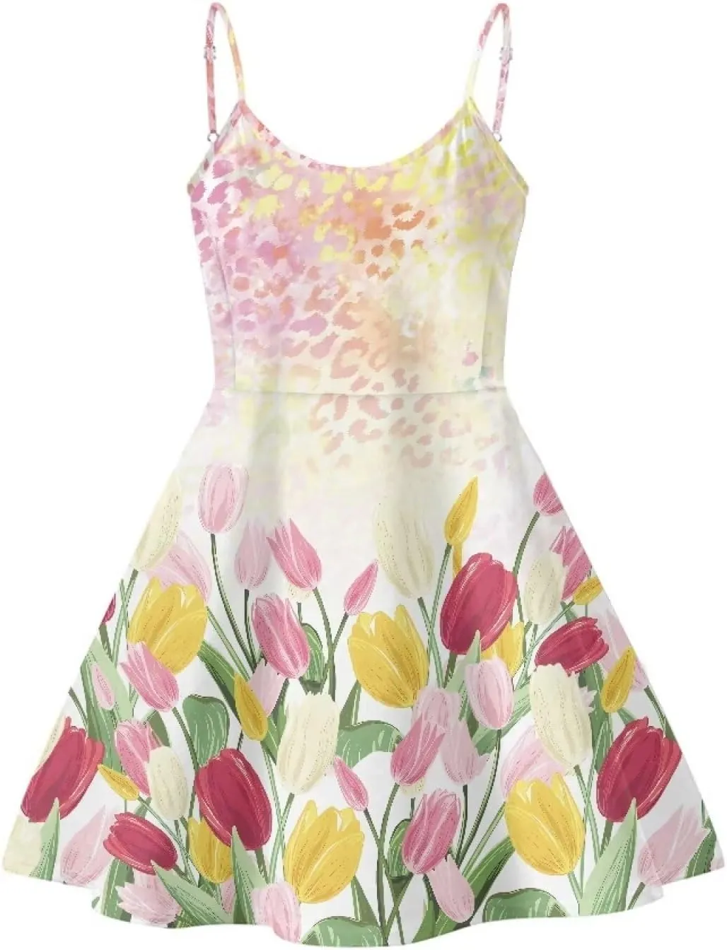 Womens Summer Casual Swing Tank Dresses, Beachwear Sleeveless Dresses for Girls
