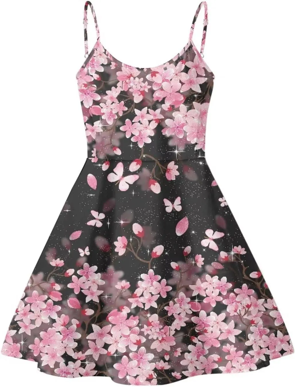 Womens Summer Casual Swing Tank Dresses, Beachwear Sleeveless Dresses for Girls