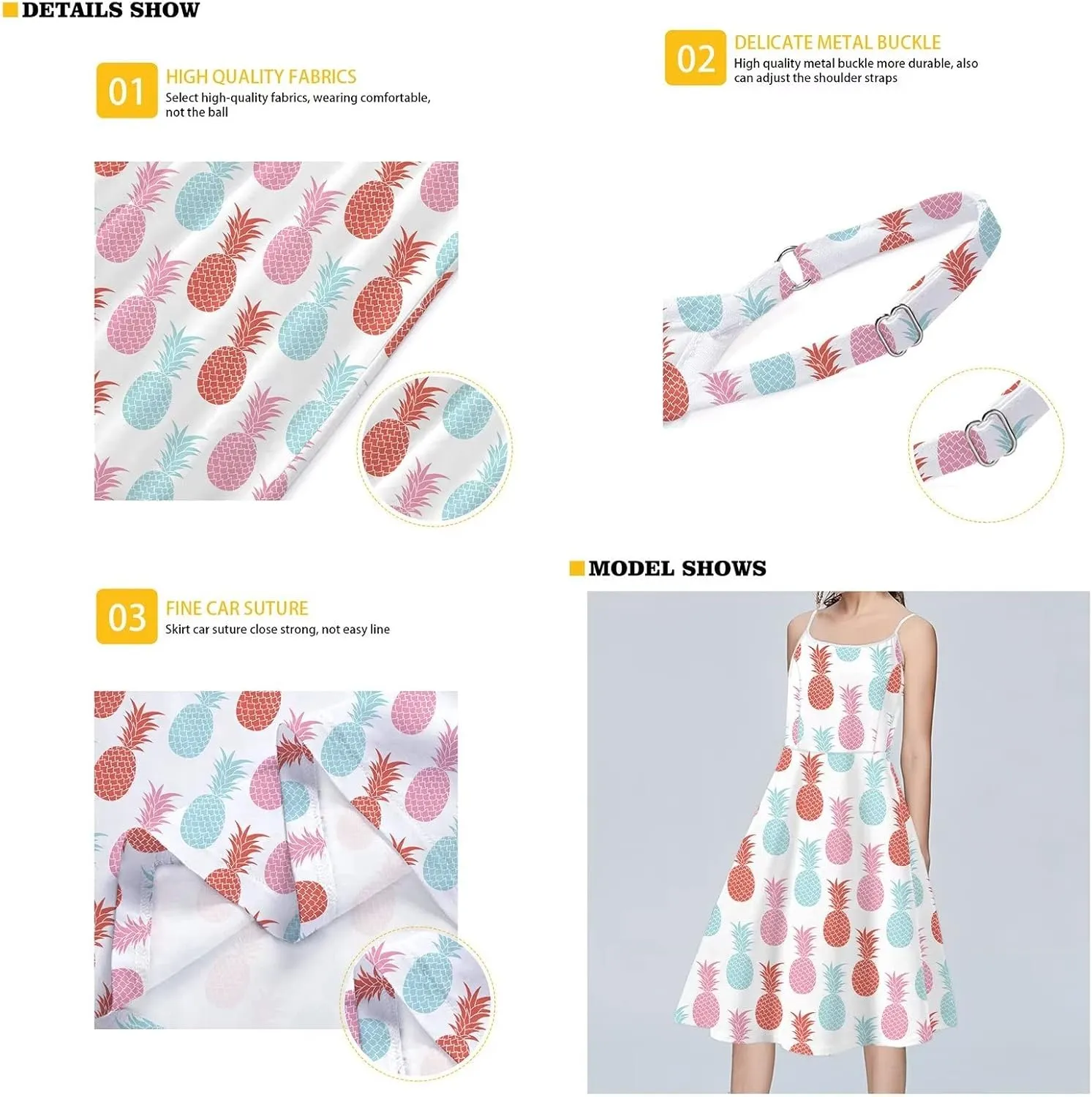 Womens Summer Casual Swing Tank Dresses, Beachwear Sleeveless Dresses for Girls