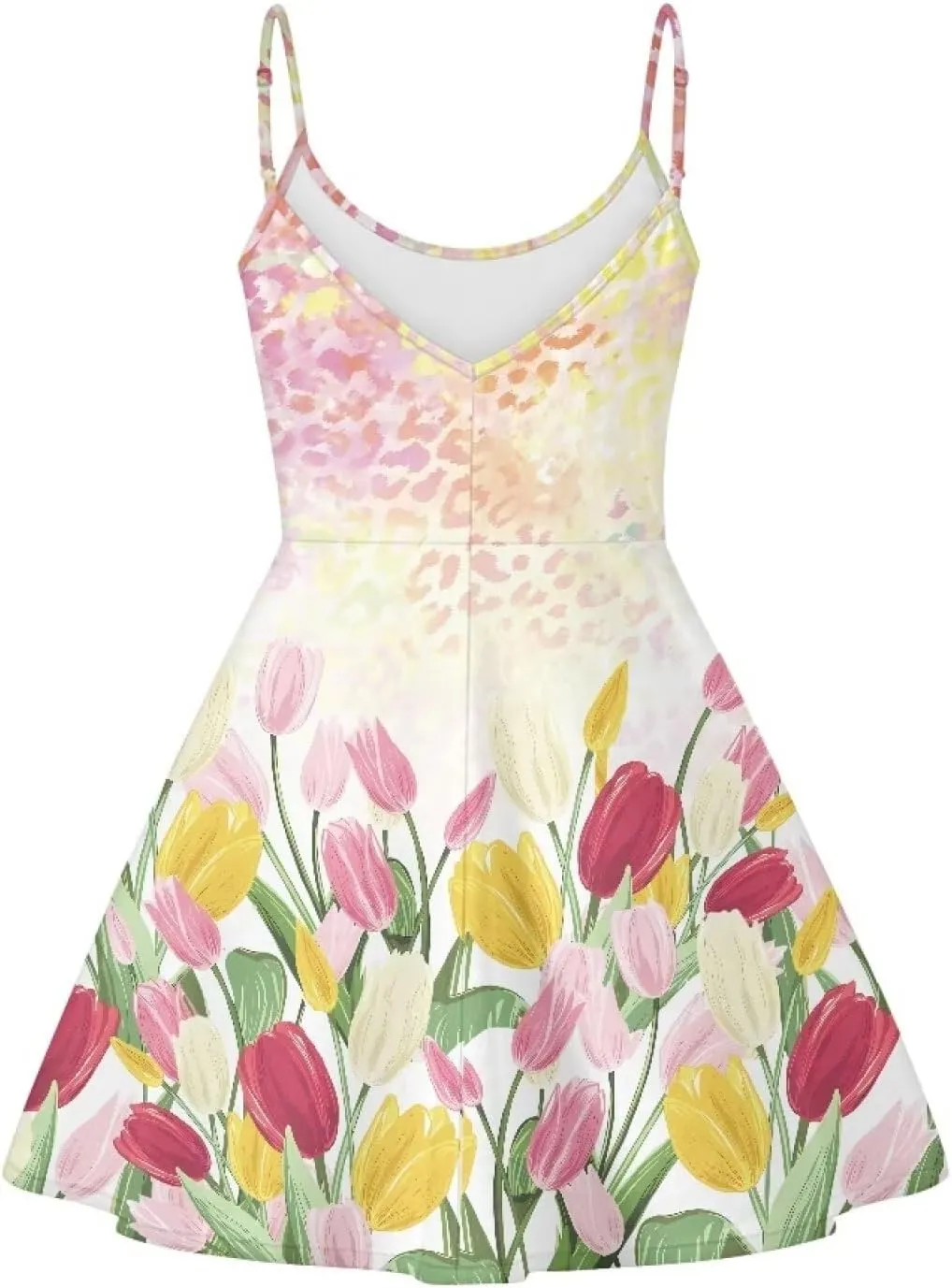 Womens Summer Casual Swing Tank Dresses, Beachwear Sleeveless Dresses for Girls