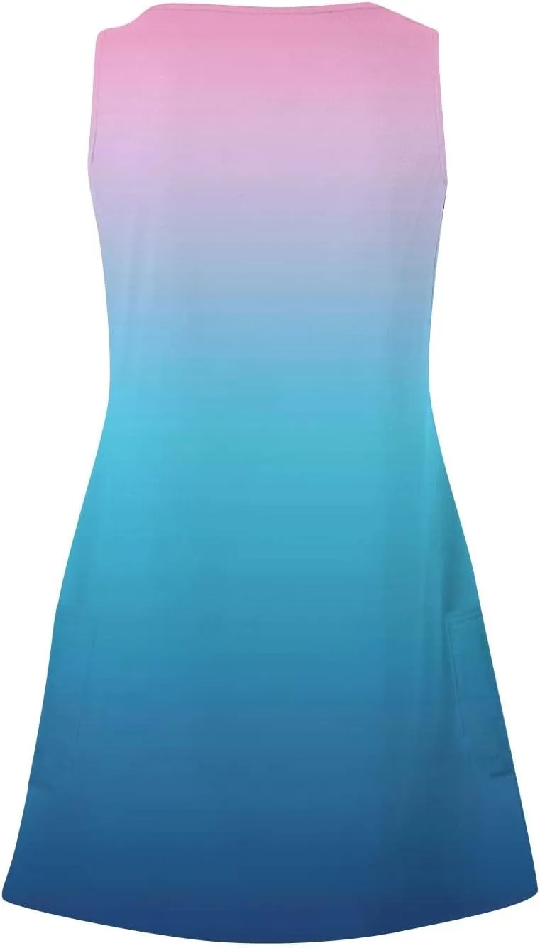 Womens Summer Dresses Casual 2025 Trendy Sleeveless V Neck Sundresses Beach Vacation Mini Tank Dress with Pockets