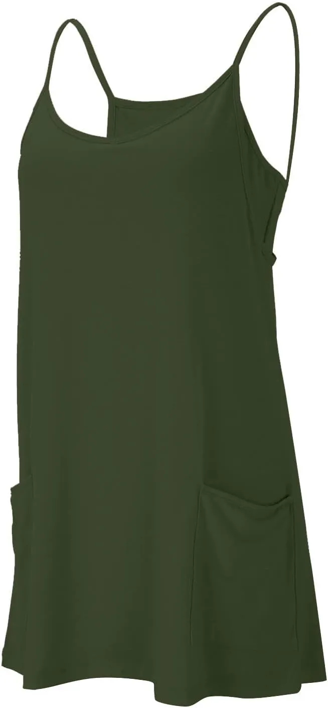 Womens Summer Mini Romper Dresses Workout Tennis Dress Sports Athletic Outfits Built in Shorts Trendy Vacation Dress