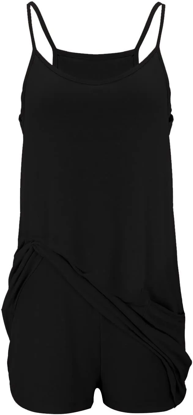 Womens Summer Mini Romper Dresses Workout Tennis Dress Sports Athletic Outfits Built in Shorts Trendy Vacation Dress
